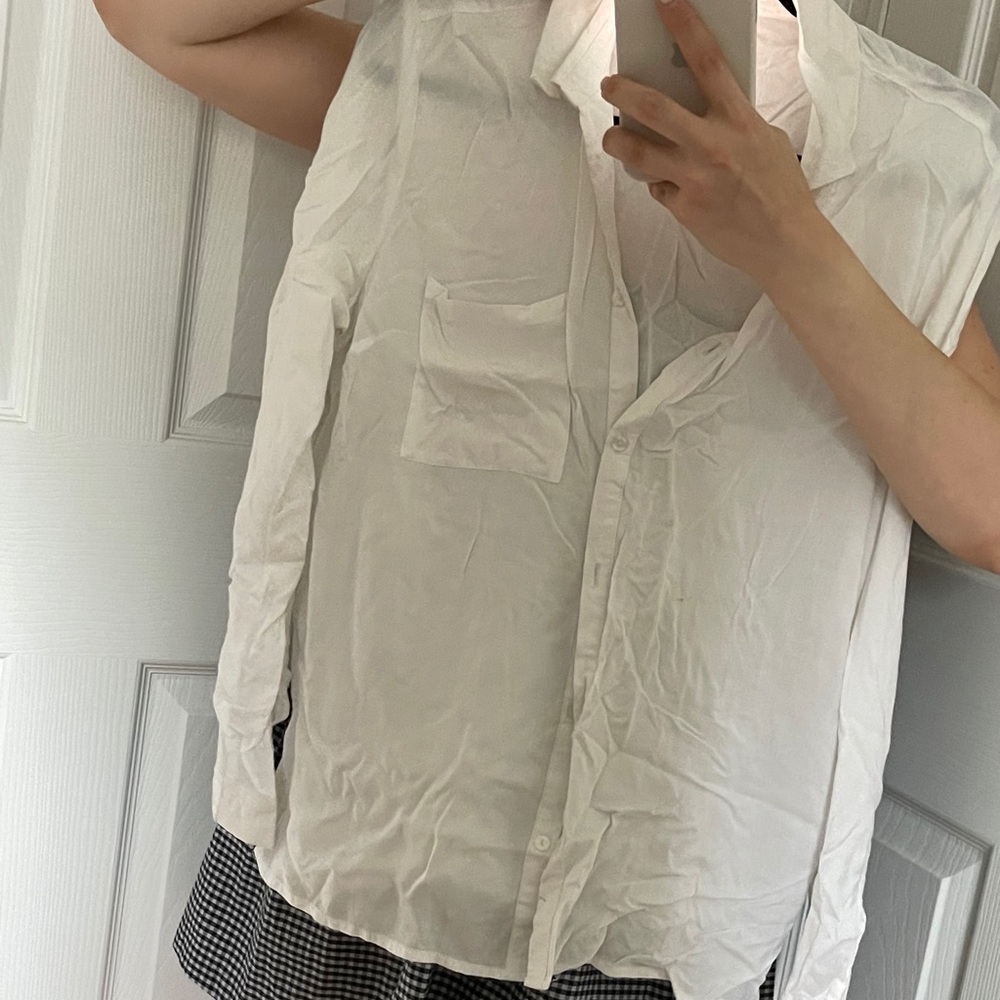 Basic white blouse size US 8